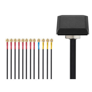 Taoglas MAX1012 (Raptor MAX) 12-in-1 Permanent Mount Antenna with 8x 5G/4G MIMO, 3x WiFi MIMO, GNSS, and Staggered Cables